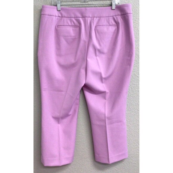 Talbots Cropped Pants Women’s Size 16P Trouser Slacks Career Lavender - Picture 2 of 8